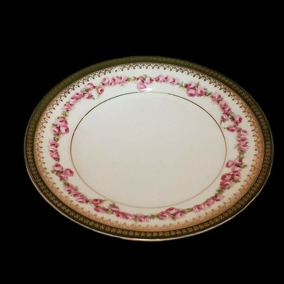 Antique Tea Cup Saucer Floral Gilded Hand Painted Porcelain Victorian MZ Austria - Picture 3 of 12